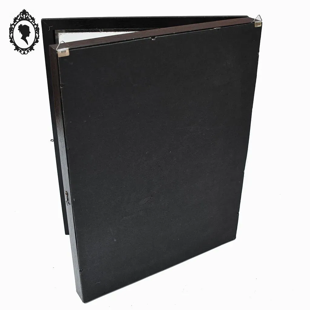 Petite vitrine murale verre fond miroir bois pour objets de collection H 41 cm – Image 5