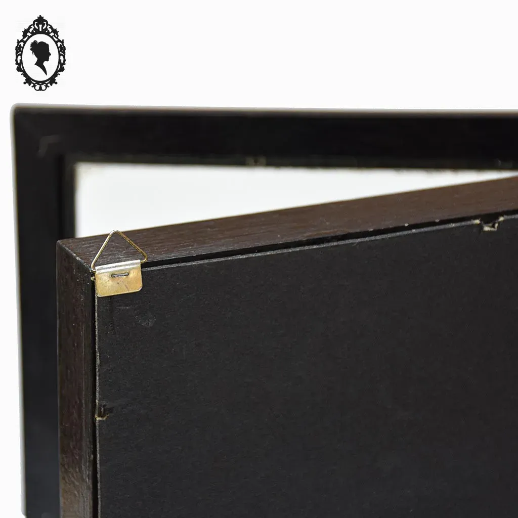 Petite vitrine murale verre fond miroir bois pour objets de collection H 41 cm – Image 6