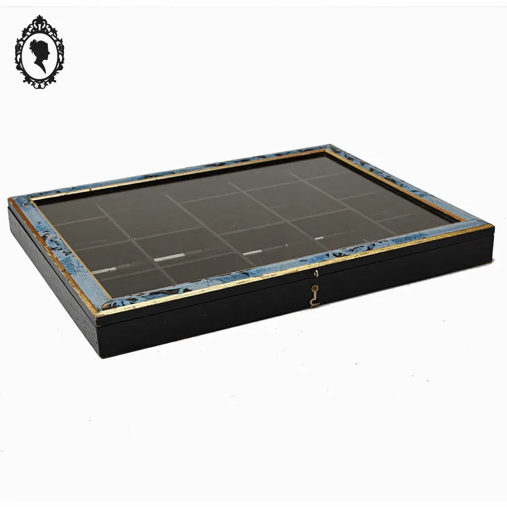 Petite vitrine murale verre fond miroir bois pour objets de collection H 41 cm – Image 8