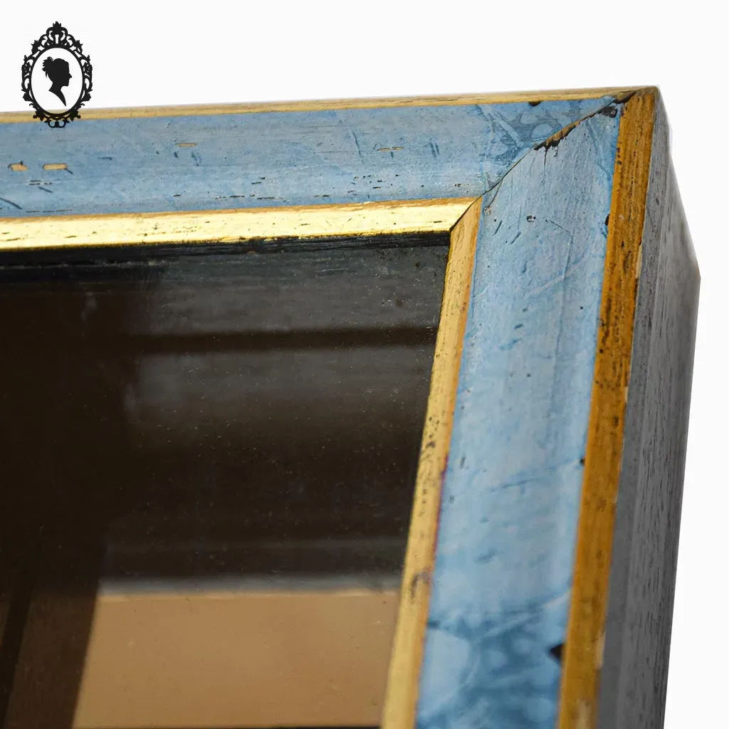 Petite vitrine murale verre fond miroir bois pour objets de collection H 41 cm – Image 9