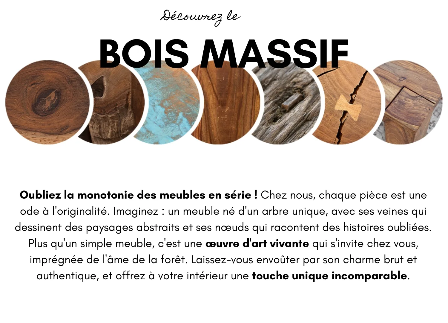 Console bois massif et métal noir – Image 9