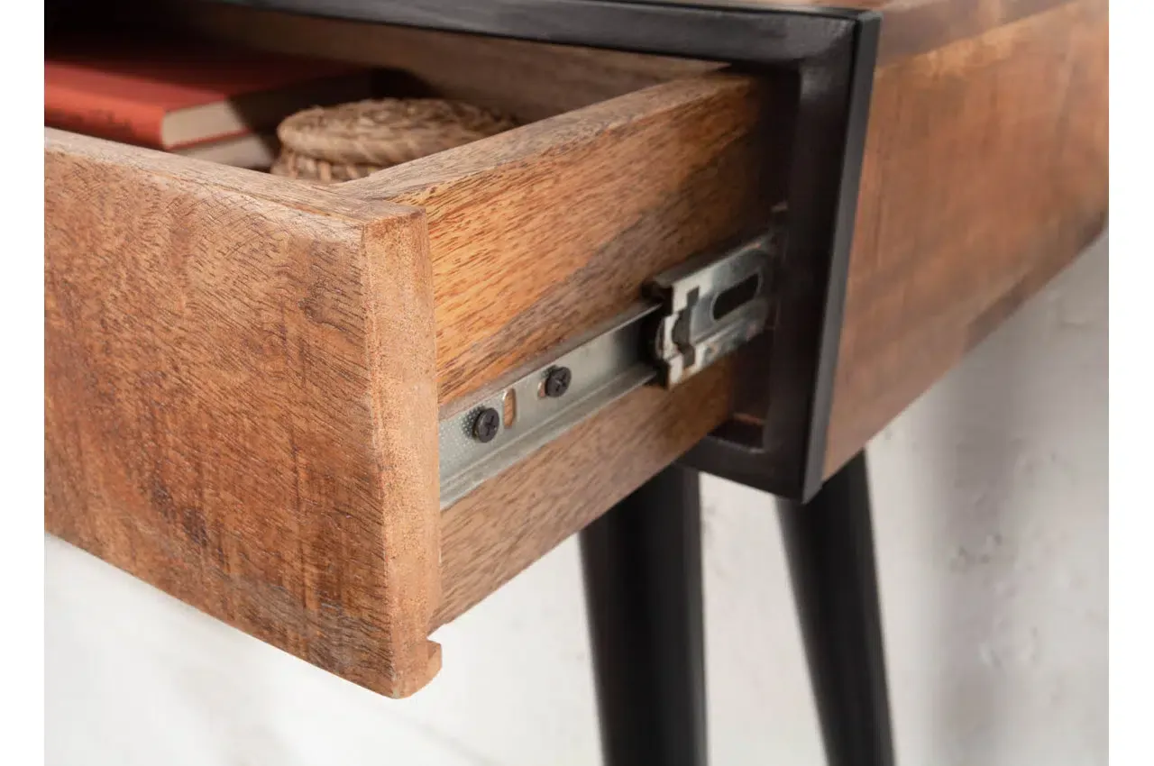 Console bois massif et métal noir – Image 4