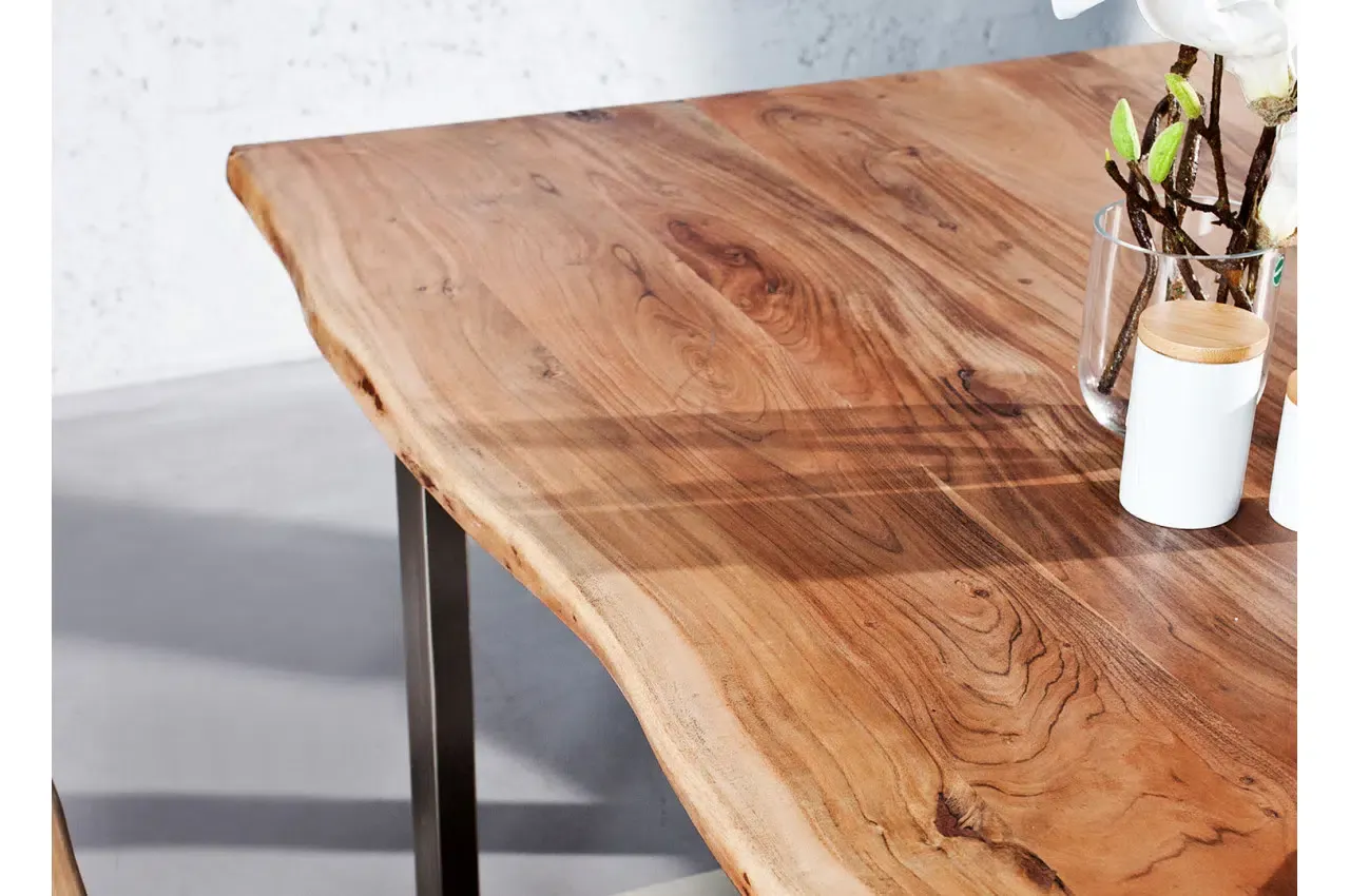 Table repas rectangulaire en bois massif design – Image 4