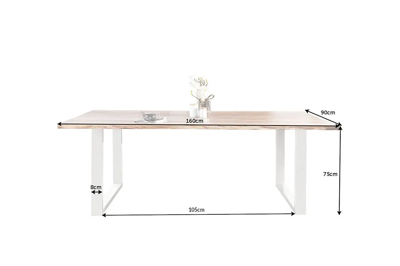 Table repas rectangulaire en bois massif design – Image 5